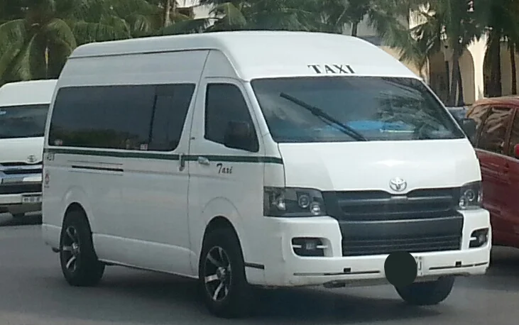 Toyota HiAce Grand Cabin passenger van with driver in Lahore